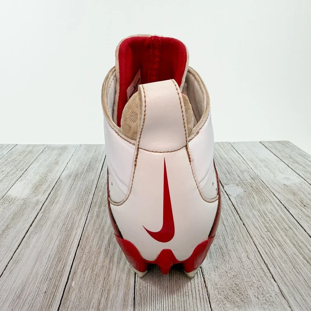 Nike Huarache 3 Lacrosse Cleats - White‎ Red - Style 469730-160 - Men's Size 13